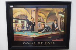 After Chris Consani, 'Game of fate', coloured print, f/g, 91cm wide