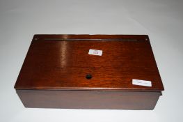 Burroughs & Watts bill box circa 1885 and containing two Burroughs & Watts printing blocks (3)