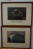 After Charles Crombie, A pair of coloured prints, 'A rough night ashore' and '99 all', f/g, 45cm