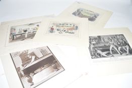 Mixed Lot various mounted engravings, Billiards after W H Pyne, Billiard Tournament at The