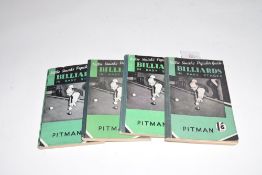 WILLIE SMITH: BILLIARDS IN EASY STAGES, 2 vols, 1st edition, pub Sir Isaac Pitman & Sons Ltd,