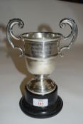 Birmingham silver trophy presented to Joyce Gardner as winner of the British Women's Billiard