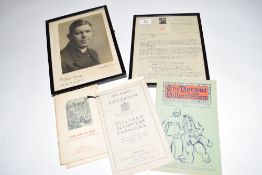 Mixed Lot comprising a framed and signed photograph of Walter Lindrum together with a framed
