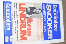 Advertising poster - Capstan Commodore Snooker Exhibition Tour, Horace Lindrum, Tuesday August