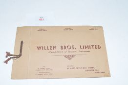 Medical/Surgical interest: WILLEN BROS LTD: Manufacturers of surgeon's instruments, a small album of