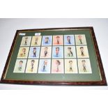 Embassy Regal set of 18 snooker celebrities cards framed and glazed
