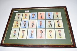 Embassy Regal set of 18 snooker celebrities cards framed and glazed