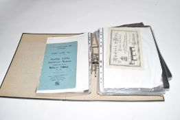Black lever arch file containing a large collection various snooker and billiards related ephemera