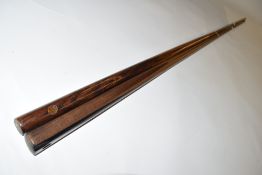 Two single section cues, unbranded, largest 143cm long