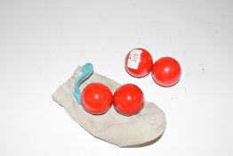 Two pairs novelty double red billiard balls