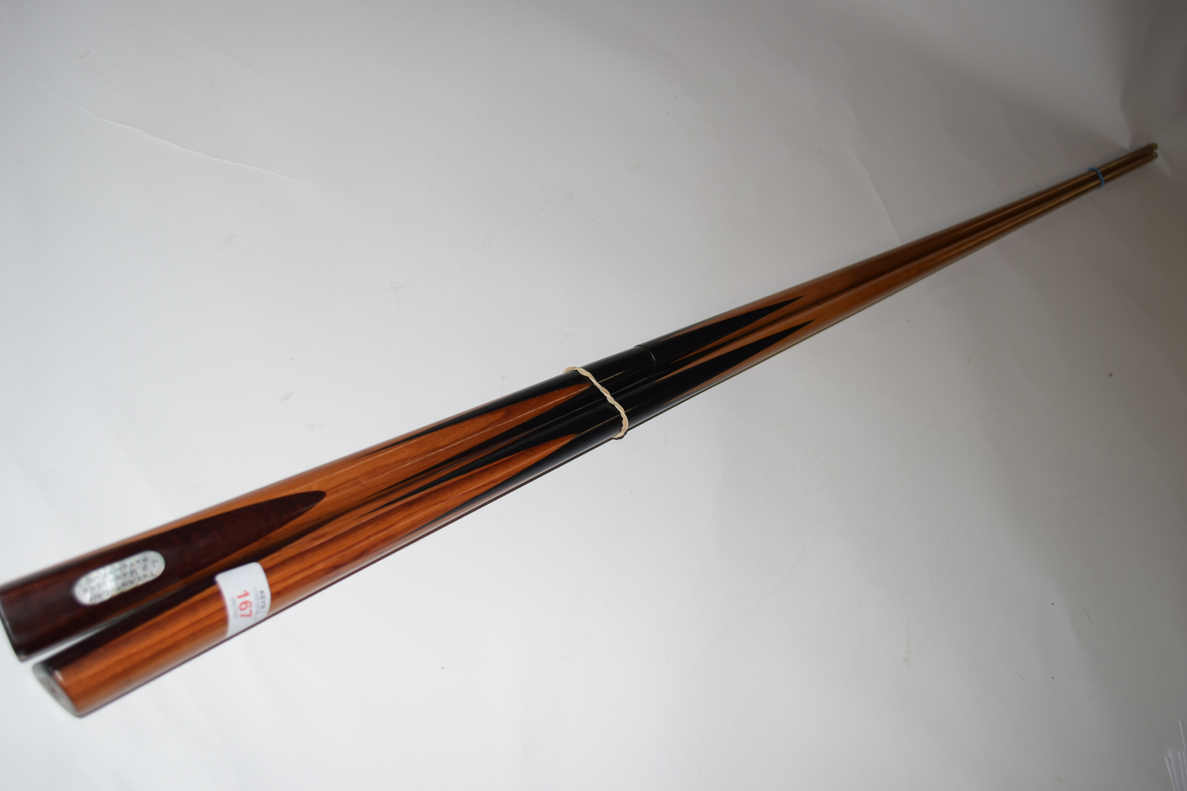 Two very rare J P Mannock anti-grip cues - circa 1905