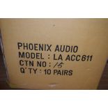 10 BOXED PHOENIX AUDIO CAR SPEAKERS, MODEL NO LAACC611