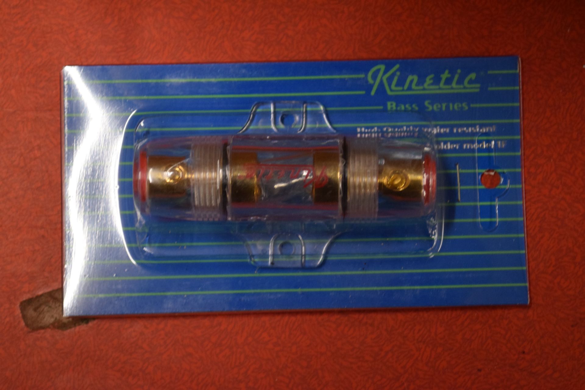 TWO BOXES CONTAINING KINETIC BASE SERIES HIGH QUALITY WATER RESISTANT GOLD PLATED FUSE HOLDER