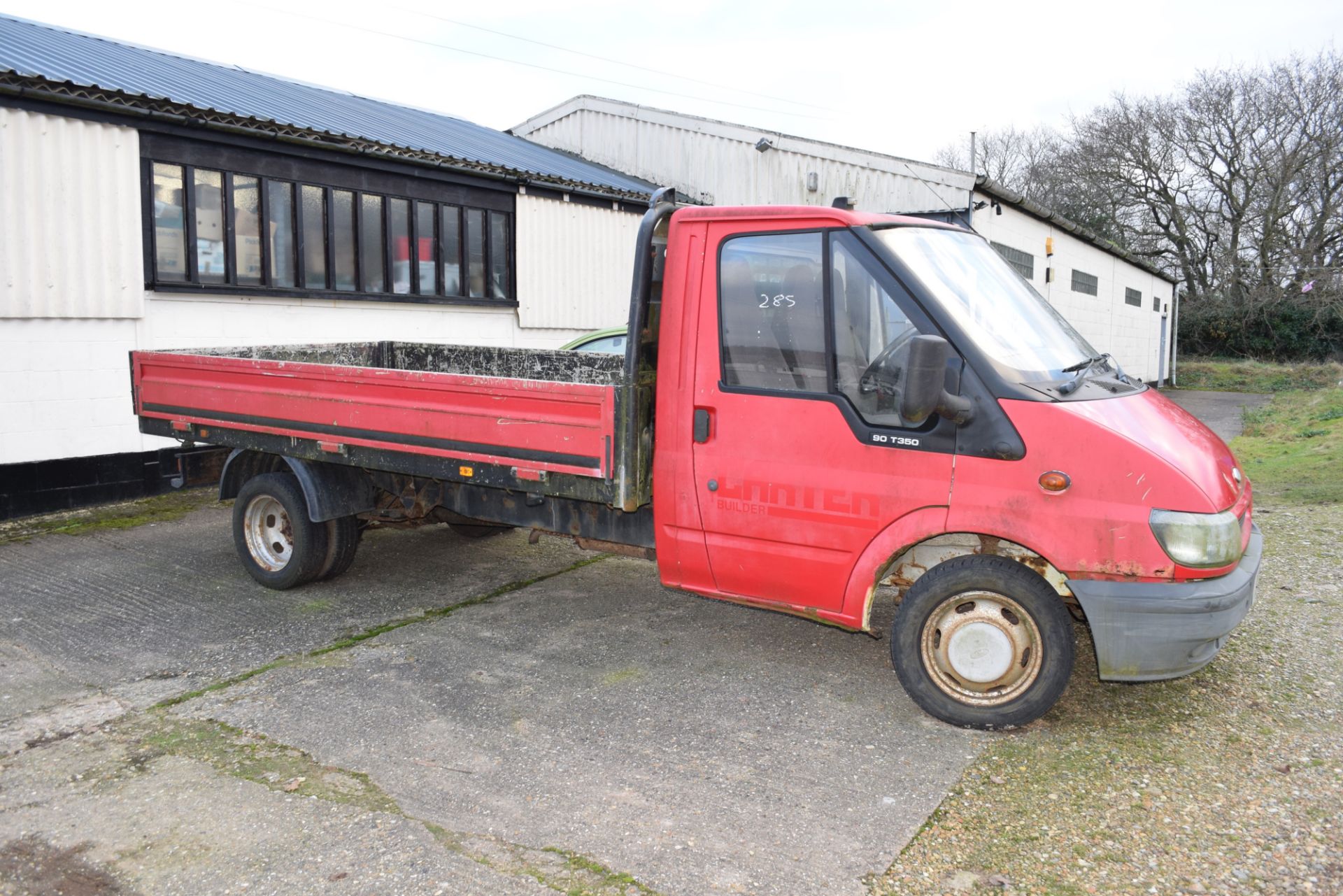 Ford Transit flat bed truck