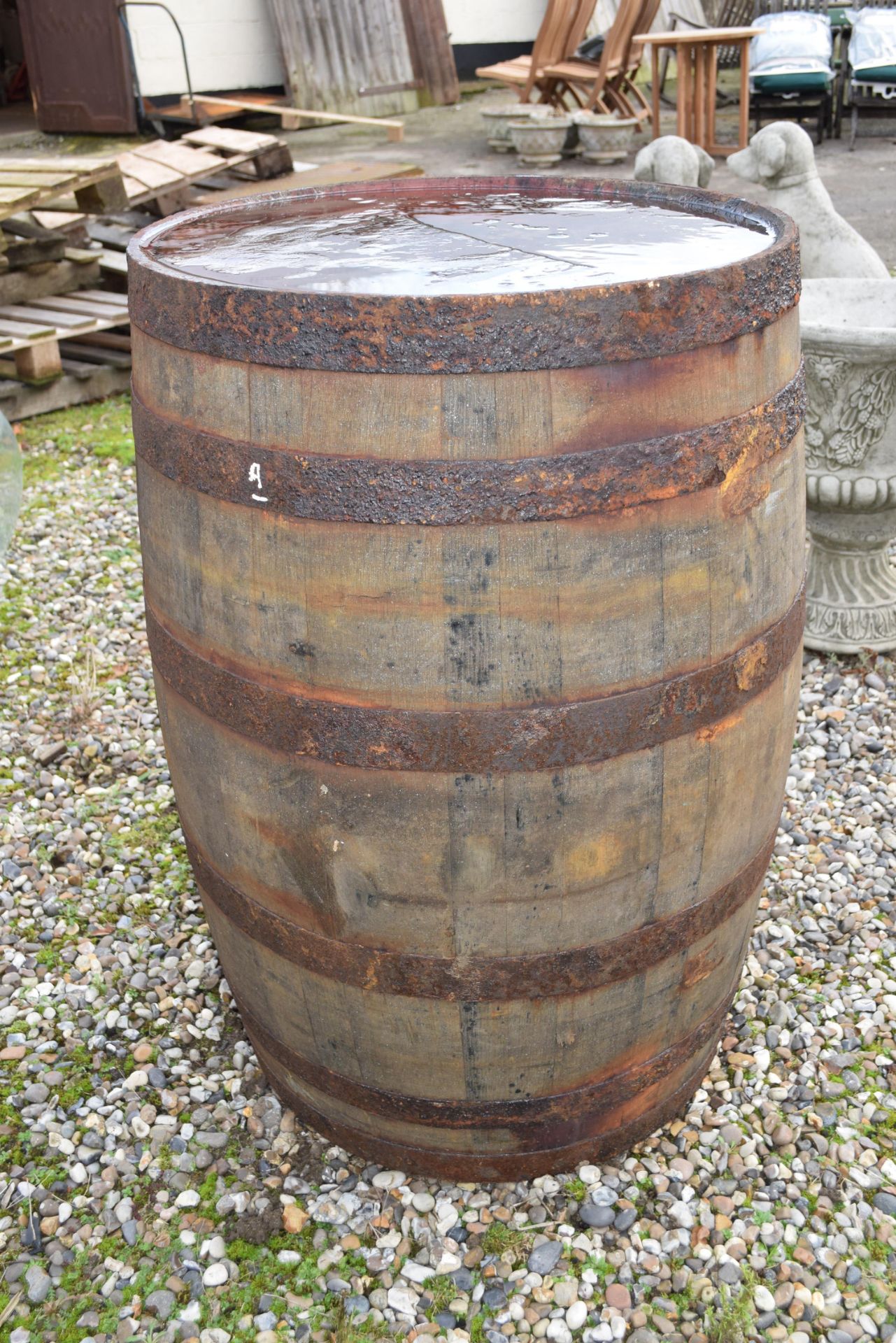 Coopered barrel, height approx 88cm