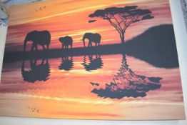 African Elephant in the sunshine photographic print, 100 x 70cm