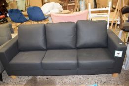 Three seater leather effect sofa