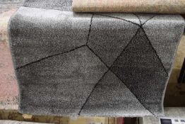 Beta grey floor rug, 80 x 150cm