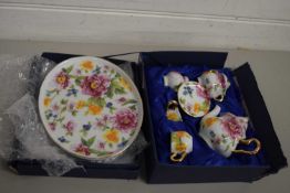 Claybourne miniature spring flowers six piece porcelain tea set