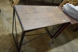 Modern wood and metal desk, width 100cm, height 76cm