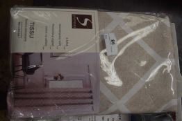 Tissu beige eyelet curtain, 140 x 245cm