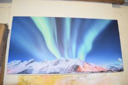 Northern Lights photographic print on canvas, 120 x 60cm