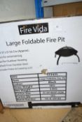 Large foldable fire pit, 37cm x56cm approx, black