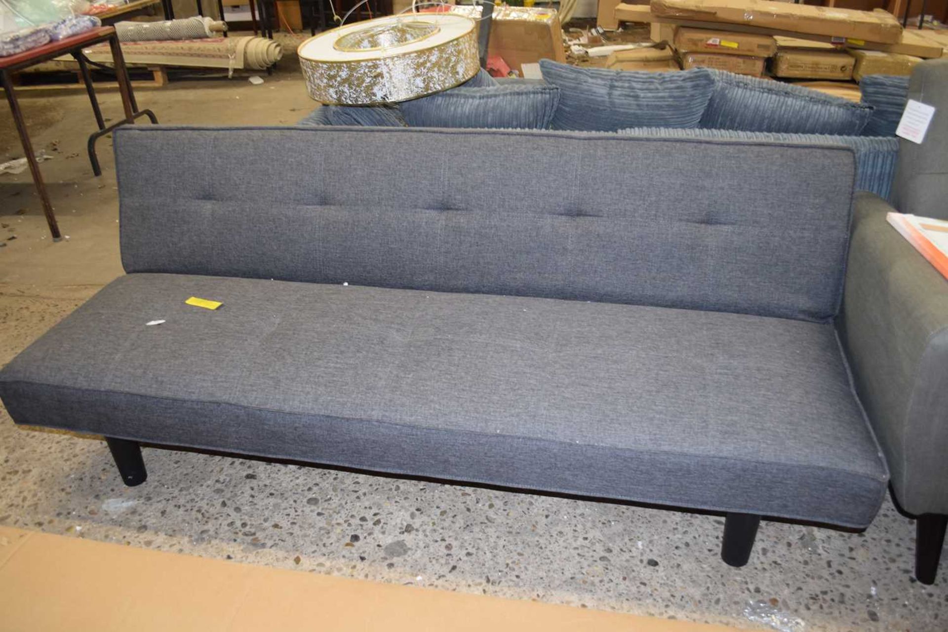 Alanwood three-seater sofa bed, upholstered, colour grey