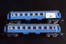 Two Lima 00 gauge Golden Arrow carriages, unboxed