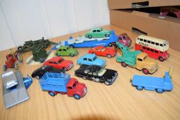 Mixed Lot of die-cast vehicles to include Dinky Rover 75, Dinky Dodge, Corgi service ramp, Corgi