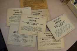 Railway interest: a collection of 8 various LNER, Railway Executive and BR Notices, largest A4,