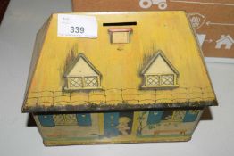 Mabel Lucie Attwell Kiddibics metal house shaped money box