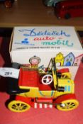 Vintage Czechoslovakian clockwork toy car with original box