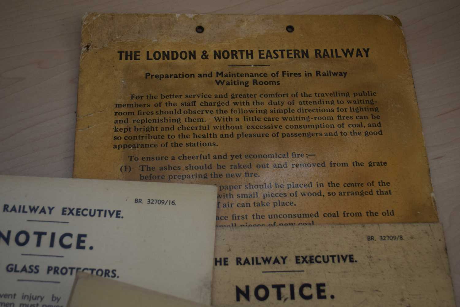 Railway interest: a collection of 8 various LNER, Railway Executive and BR Notices, largest A4, - Image 2 of 2