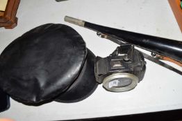 Vintage BR cap together with a further BR horn and a small carbide type lamp (3)