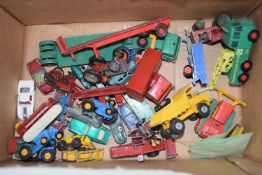 Mixed Lot of die-cast toy vehicles to include Lesney transporters, Matchbox Foden dumper truck,