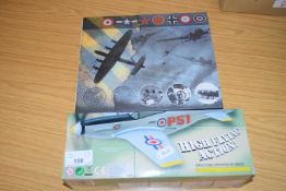 Atlas editions model Handley Page Halifax, together with DY Toys Sky fighter self-assembly model