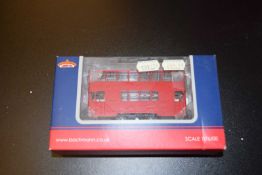 Bachmann Branch Line tramcar red and Bachmann Branch Line brake van rail freight red and grey,