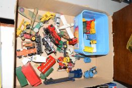 Box various assorted toy vehicles and other items to include locomotive 'Lady Rosemary', various