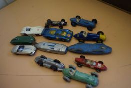 Mixed lot of Dinky and Corgi toys to include Dinky Talbot Lago, Dinky Ferrari, Corgi Bluebird and