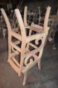 Pair of Trafalgar sabre leg carver chairs, cherry wood, by Charles Barr Furniture Ltd (K285AC)