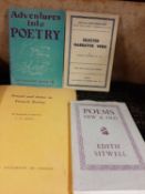 Approx 15 poetry books to include Poems New and Old by Edith Sitwell, Maurice Baring, A Postcript by