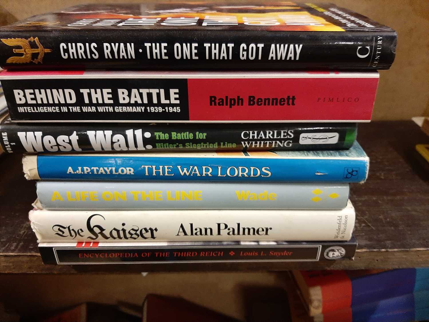 Box of approx 15 military related books to include A Life on the Line by Ashton Wade, The Kaiser - Image 2 of 2