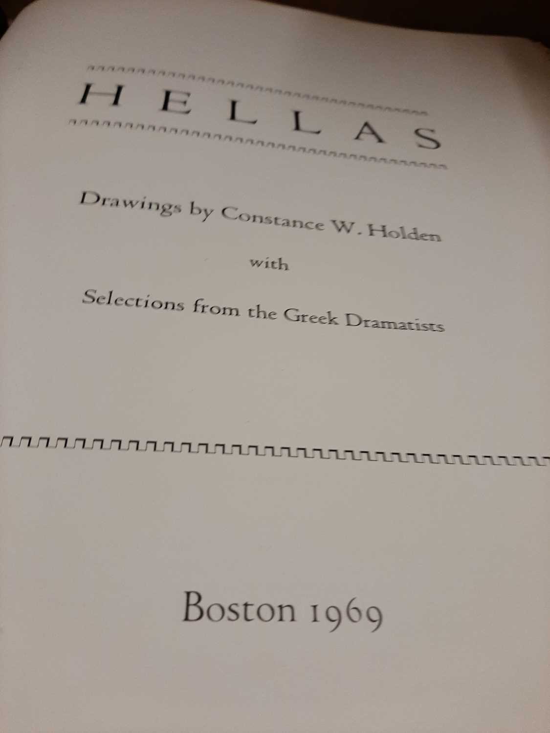 Hellas drawings by Constance W Holden with sections from the Greek Dramatists, Boston 1969 (218a)