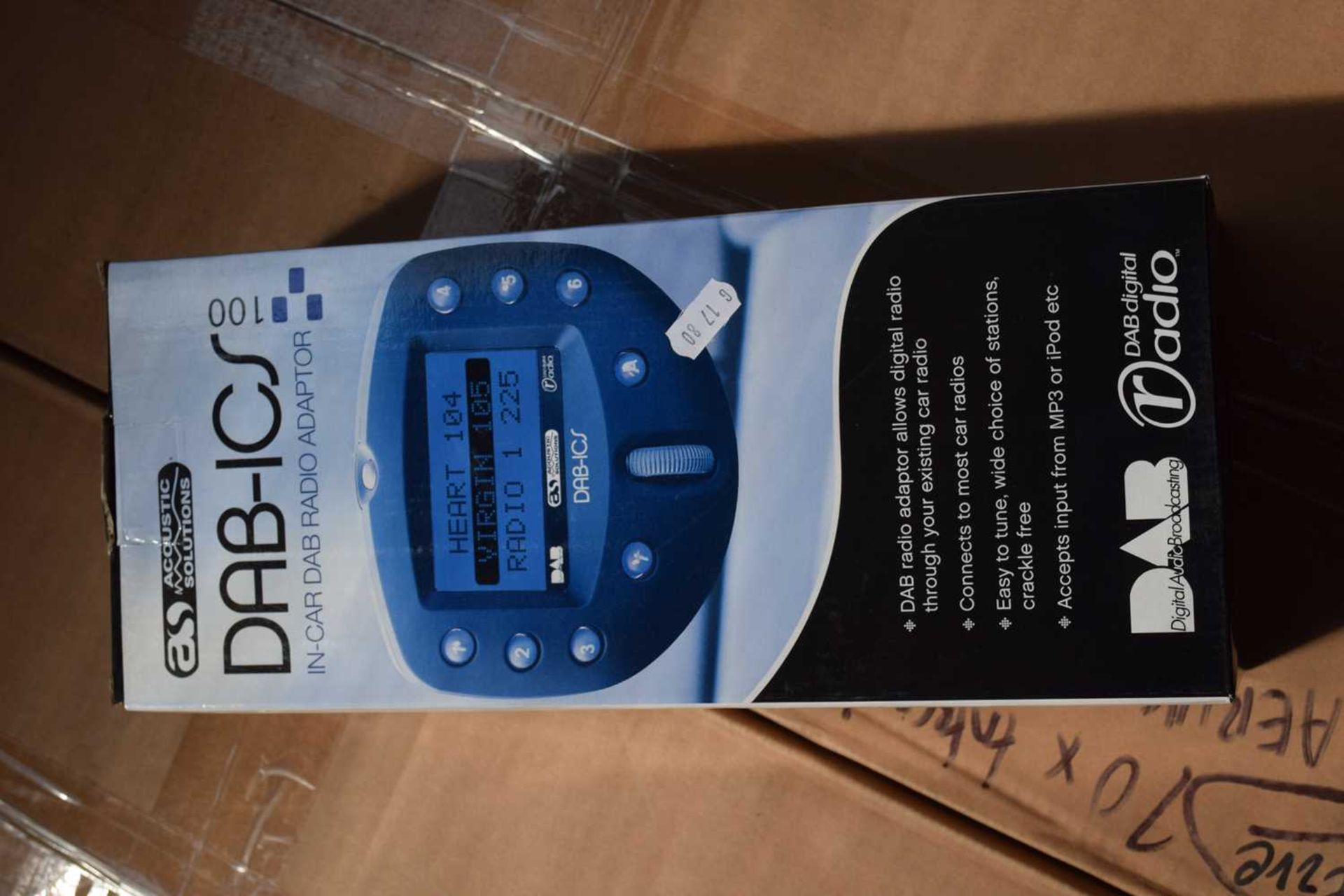 Box containing 4 DAB-ICS 100 In-car DAB Radio Adapter by Acoustic Solutions - Image 2 of 5