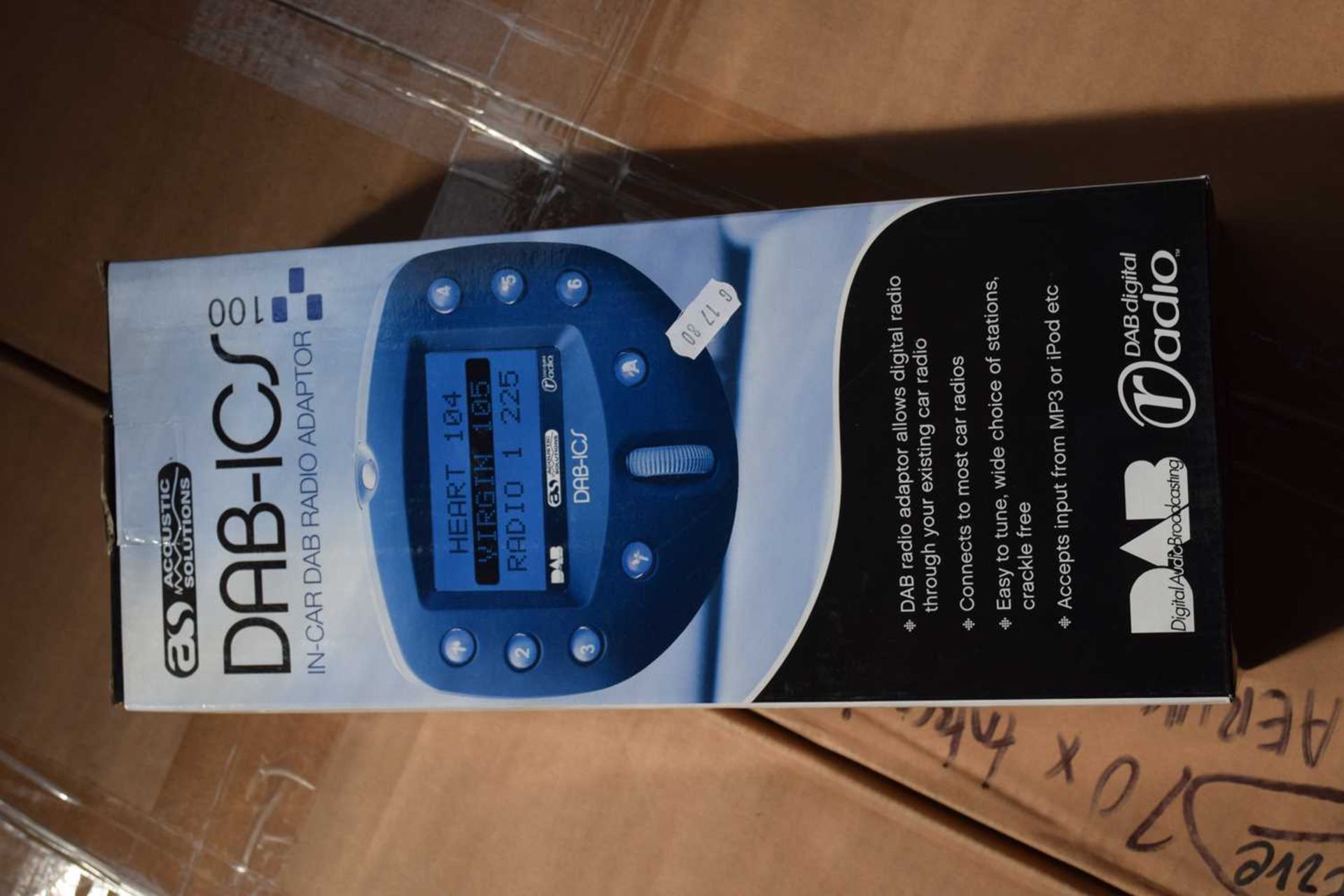 Box containing 4 DAB-ICS 100 In-car DAB Radio Adapter by Acoustic Solutions - Image 3 of 6