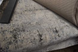Rustic texture ivory/grey/blue rug, 120 x 180cm