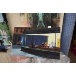 Print on canvas 'Nighthawks' by Edward Hopper 60 x 37cm