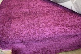 Retro shaggy purple rug, 150 x 210cm