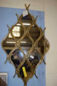 Accent mirror, finish gold, 52cm x 95cm